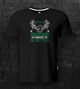 DTG #FreedomisChance Black Tee - theDaDaist