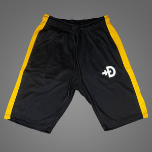 Speedy Yellow Black Dry Fit Shorts - theDaDaist