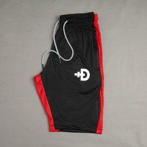 Speedy Red Twin Panel Dry Fit Shorts - theDaDaist