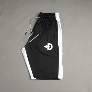 Speedy White Twin Panel Dry Fit Shorts - theDaDaist