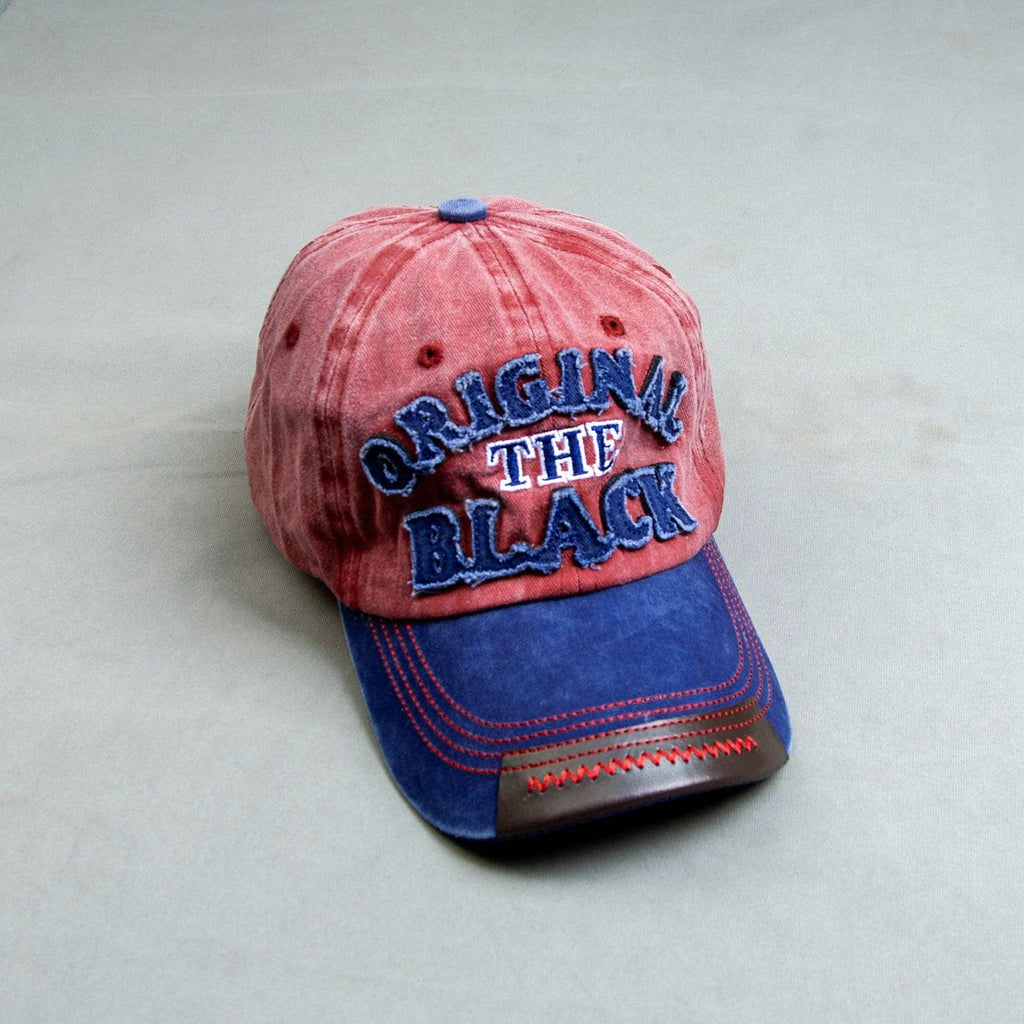 OTB #RedBlue Washed Denim Cotton Cap - theDaDaist