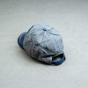 OTB #GreyBlue Washed Denim Cotton Cap - theDaDaist