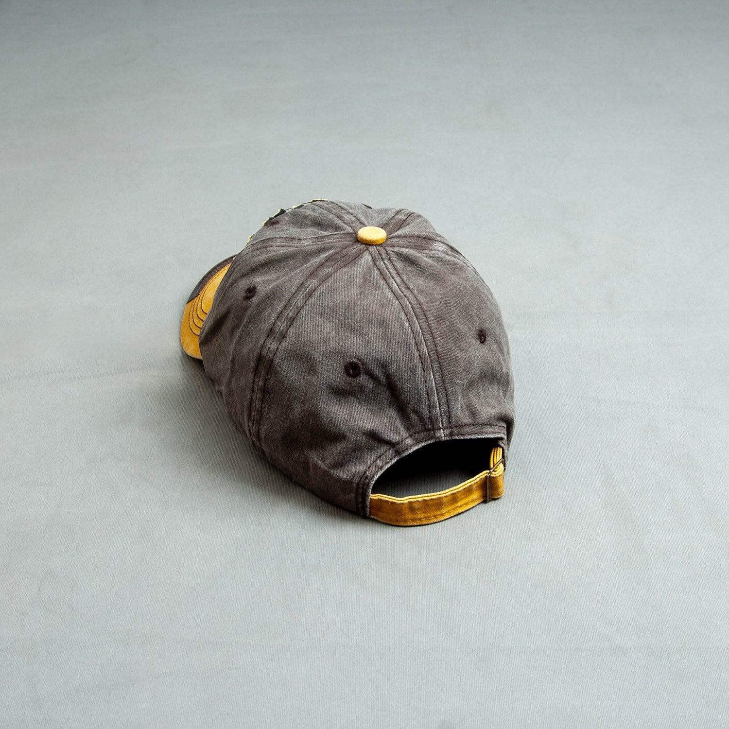 OTB #RustyYellow Washed Denim Cotton Cap - theDaDaist
